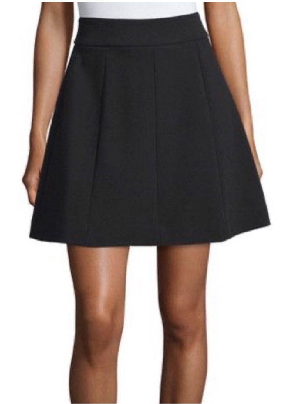 NWT Halston Heritage Black Mini A-Line Skirt Size 2